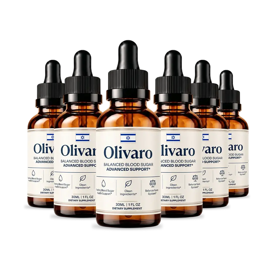 Six bottles of Olivaro Balanced Blood Sugar Advanced Support drops